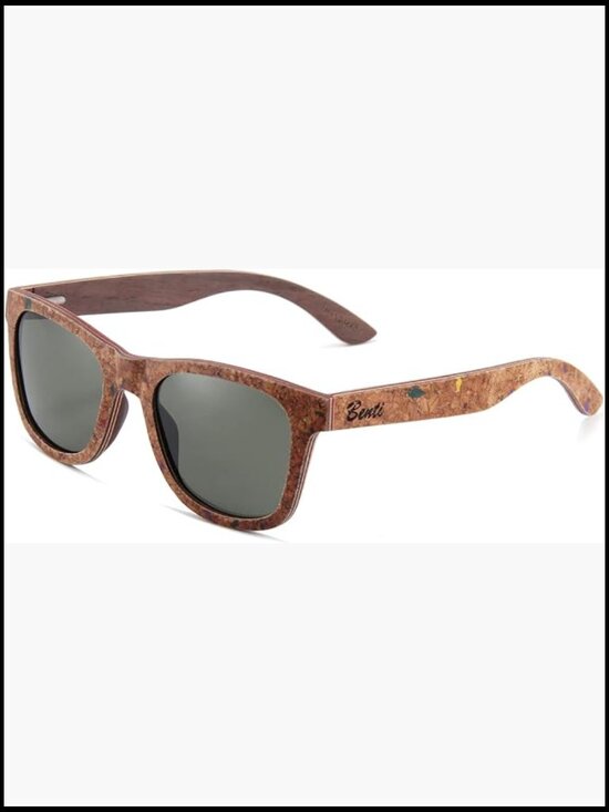 Handmade Maple Wood and Cork Polarized Sunglasses with Case main image 4